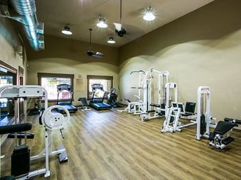 Community fitness room at tierra pointe apartments in Albuquerque, nm